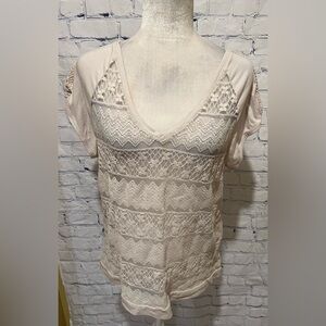 Elegant Cream Lace Women's Top